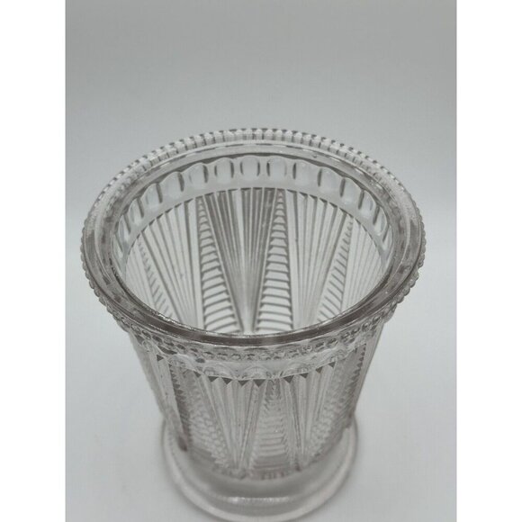 Antique EAPG 1897 McKee Adonis/Washboard/Pleat & Tuck Covered Sugar Bowl - Picture 4 of 16